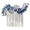 Faship Navy Blue Crystal Hair Comb