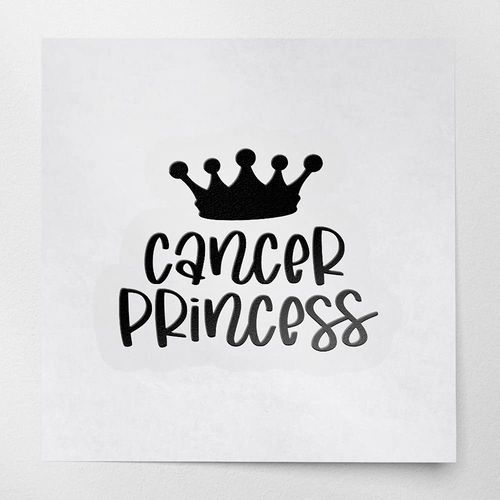 Decal Stickers of Cancer Princess Crown (Black) (Set of 2) Premium Waterproof Vinyl Decal Stickers for Laptop Smartphone Car Dirt Bike Wall Room Mason Jar Bathtub Door - BICVER1e79252BLW19Y24