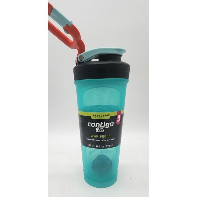 New Contigo Shake & Go Fit Shaker Bottle 28oz Leak Proof Carabiner Water  Bottle