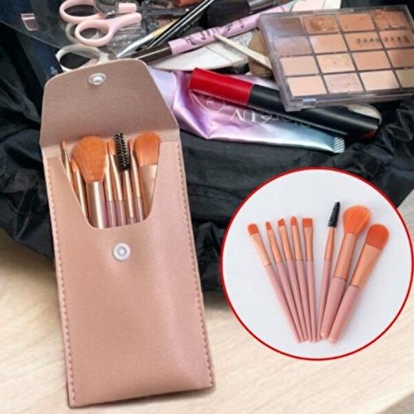 Pink 1 Set Portable Makeup Brush Set Brush Makeup_WFB6802