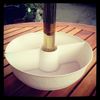 forestfox NEW PATIO TABLE RING CONDIMENTS COMPARTMENT HOLDER DIP/SAUCES. SET AROUND SHAFT.