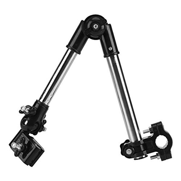 Schirmhalterung, Verstellbarer Schirmhalter für Rollstühle, Walker, Rollator, Fahrrad, Kinderwagen, Kinderwagen, Fahrrad(Schwarz)