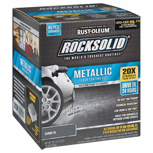 Rust-Oleum  RockSolid  Metallic Floor Coating Gunmetal