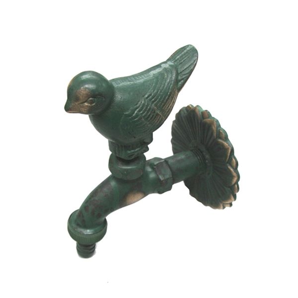 Garden Faucet, Sparrow (Bronze) aks-69637 Water Tap Exterior Outdoor Water Tap Antique Gardening Water Flush Retro Animal Water Washing Column Hobby Gardening