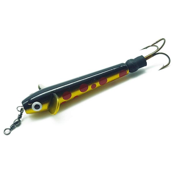 Allcock Metal Devon 2" Black/Gold Trout/Salmon lure