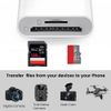 USB C to SD Card Reader, BorlterClamp Type C to SD/Micro SD Memory Card Reader Adapter Compatible with MacBook, Laptops, Tablets, Smartphones (White)