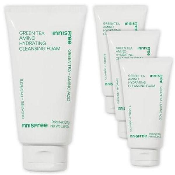 Innisfree Green Tea Amino Moisture Cleansing Foam 150g 4pcs_MC