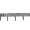 KCT 1 Pack - Grey Stone Cobble Effect Garden Lawn Border Edging Interlocking Path Edge - 10 Pieces Total