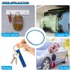 PATIKIL 5.9 Inch Length Wire Keychain Cable, 20 Pack Stainless Steel Key Ring Loop, Blue
