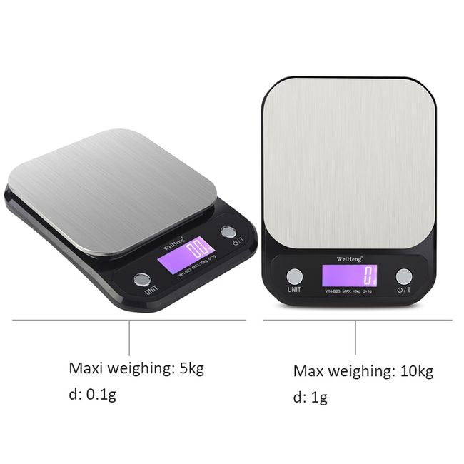 3kg/5kg/10kg 0.1g/1g High Accuracy Backlight Electric Scale with 3-9V USB  Charge