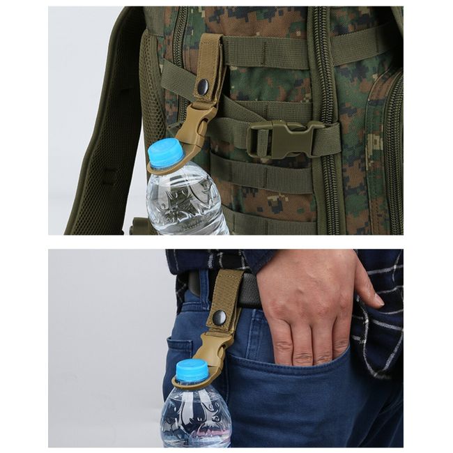 Tactical Hanging Bottle Buckle Clip Carabiner Outdoor Water Bottle Ring  Holder