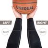 Unequal Battle Ready Full Arm Padded Compression Sleeve (Small/Medium, Black - Right Arm)
