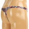 Men's Check Pattern Stretch T-Back Small