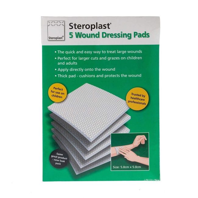 Steropad Wound Dressings | 5cm x 5cm | 5 Pads x 6 Packs