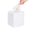 Youngever 2 Pack Tissue Box Covers, Re-usable Plastic Square Tissue Box Holders, Square Napkin Box Holders