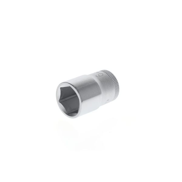 GEDORE Socket, 1/2" 12.5 mm drive, Hexagonal, 19 mm width, Tool, 19 19, Chrome-plated steel