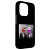 iPhone 15 Pro Sticker Face Pink Red Hats Case