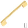 Decoranddecor Dimora D-Shape Cupboard Handles | Rectangular Kitchen Handles for Cupboards | Cabinet Pulls - 160mm, Matt Gold