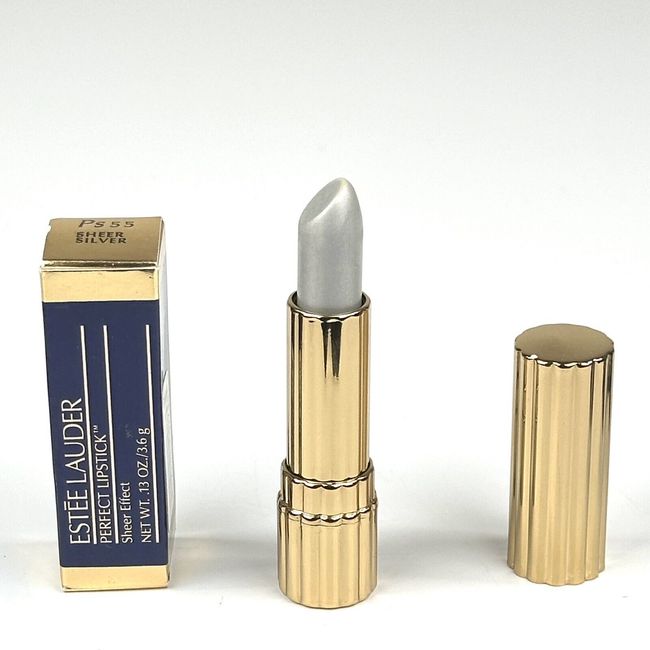 Estee Lauder Perfect Lipstick SHEER SILVER Satin Sheer Effect Silver 90s RARE