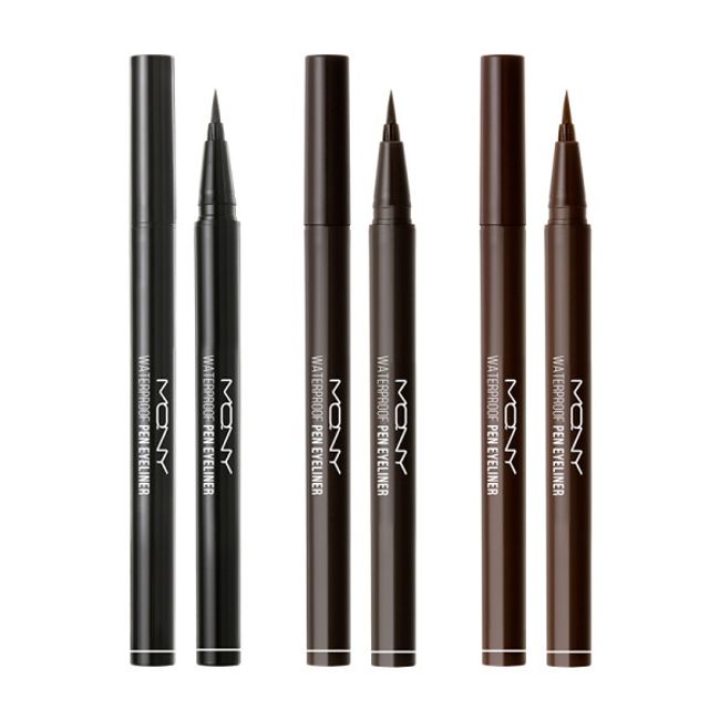 [MACQUEEN] [McQueen New York] 1+1+1 Waterproof Pen Eyeliner, Option: 3 deep black, see detailed description