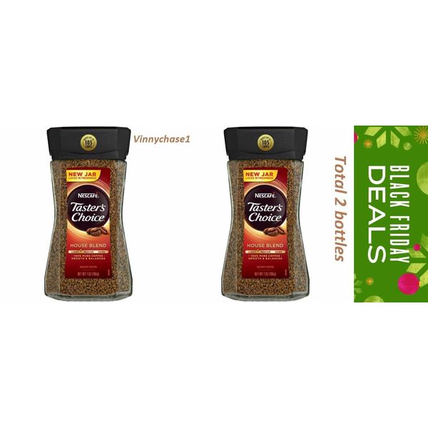 NESCAFE Taster's Choice Instant Coffee, House Blend (7 oz.) - 2 PACK - NEW!!!