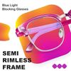Blue Light Blocking Glasses Square Anti Computer Glare Red Frame Eyeglasses