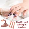 1 Set Acrylic Nails Practice Finger Nail Tips Practice Model Adjustable Nail Training Hand for Gel and Nail Art Training