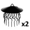 2 x Chimney Bird Crow Cage Black Guard Cowl Down Draught Hood Rain Cap
