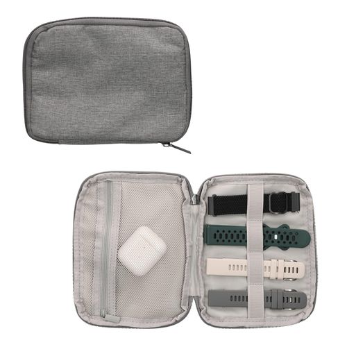 kwmobile Watch Strap Storage Case - Smartwatch Replacement Band Organiser for Straps and Accessories - Ideal for Travel - Grey
