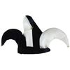 Beistle Plush Black & White Jester Hat