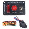 Ignition Switch Panel for Racing Car 12V LED Toggle Switches Engine Start Push Button Switch Panel for Race Car RV Truck
