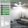 Socket Fan Light with Remote, 2000 Lumens 17.8" E26 Base Screw in Ceiling Fan in