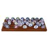 DECOMIL Challenge Coin Holder, Military Coin Display Case Solid Walnut - Large - 6 Rows