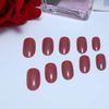 Yienate False Nails Purple Long Round Head French Nails Full Cover Nail Tips Fake Nails for Women and Girls 24Pcs