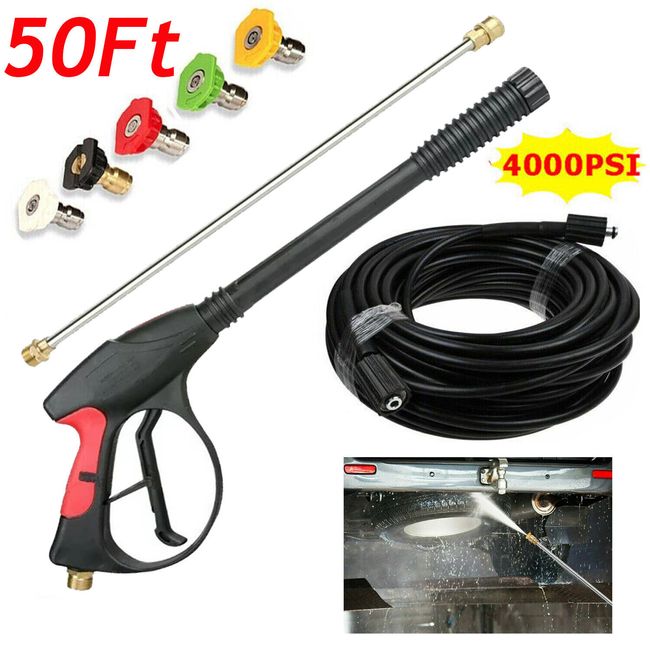4000PSI High Pressure Car Power Washer Gun Spray Wand Lance Nozzle and Hose Kit