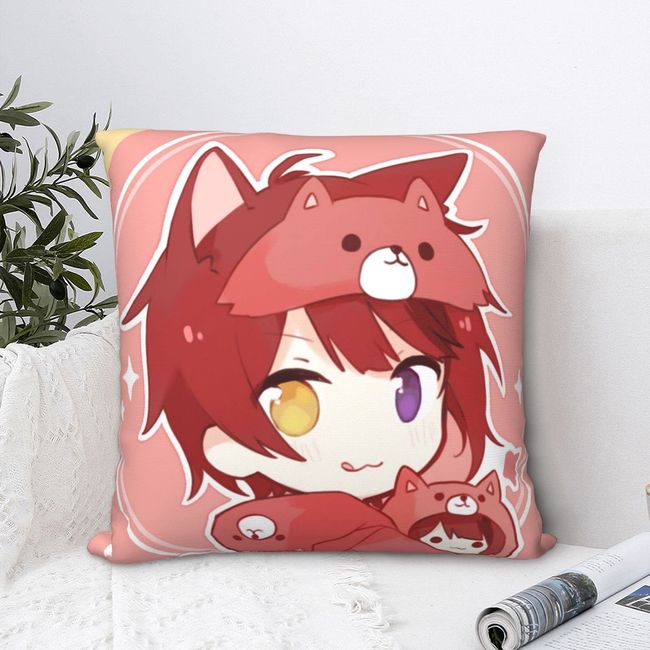 Suppuri Rinu-kun Dakimakura Cover Cushion Cover Figurine, Store Decoration, Interior Car Pillow, Anime, Back Cover, Miscellaneous Goods, Cute Moe Goods, 17.7 x 17.7 inches (45 x 45 cm)