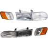 Headlight Kit For 1992-1995 Ford Taurus Driver and Passenger Side Clear Lens