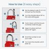 Sparkiva Combination Padlock with Code, 4 Digit Heavy Duty Lock Weatherproof & Rust-Resistant 2 Pack Gym Locker Padlocks for School & Garage – Secure & Durable Code Padlock,Black & Red