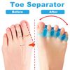 GWAWG 3 Pairs Toe Separator Toe Dividers Stretchers Spacers Use for Manicure Relaxing Toes for Men Women