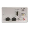 Multimedia WALLPLATE, 2X HDMI, Wall Plates and Floor Boxes Audio Visual Cable, Qty X 1
