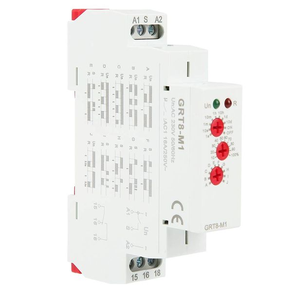 Vikye Multifunctional Delay Time Relay, 35mm DIN Rail Mount, AC 220V, 10 Functions, Adjustable Delay, LED Indication
