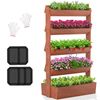 NAIZEA 5 Tier Raised Garden Bed Tall 67'' Vertical Elevated Standing Planter Box