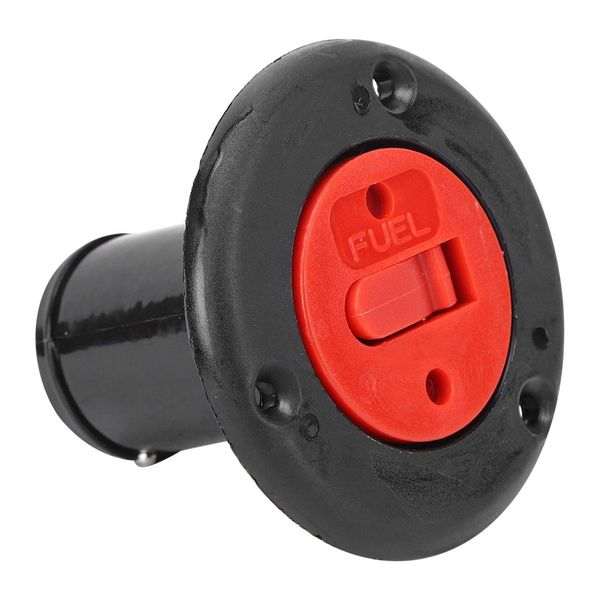 Alomejor Boat Deck Fill ABS Plastic Boat Marine Fuel Deck Gas Oil Tank Deck Fill Filler Port with Key Cap(black)