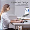 Adjustable Laptop Stand for Desk – Foldable Metal Riser with Ventilation Slots
