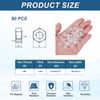 sourcing map 80Pcs Clear Hex Nuts, M6 Metric Coarse Thread Hexagon Machine Acrylic Screw Nuts for Machine Fasteners DIY Use