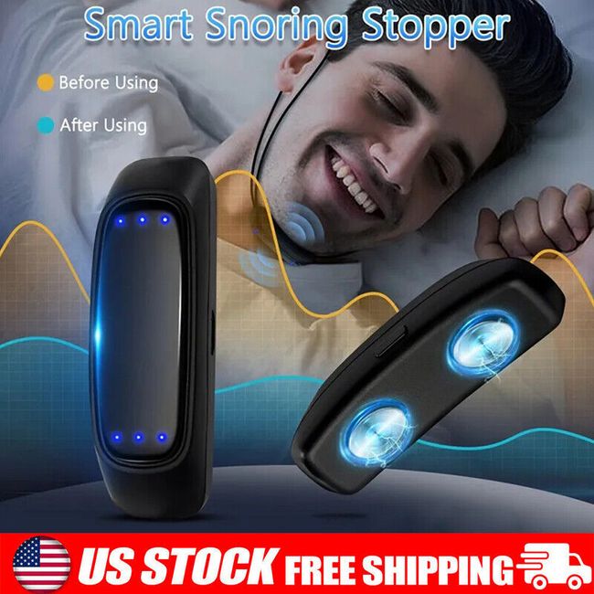 USA Micro Mini Electric Anti Snoring Device Noise Stop Sleep Aid Tool