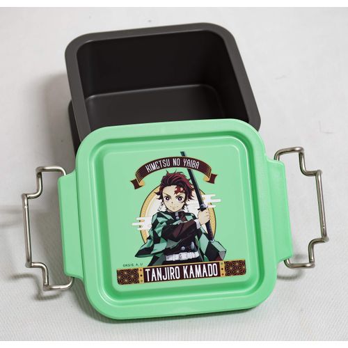 OSK CNT-300 Bento Box, Devil Blades, Container Lunch Box, Charcoal Jiro Pattern, Made in Japan