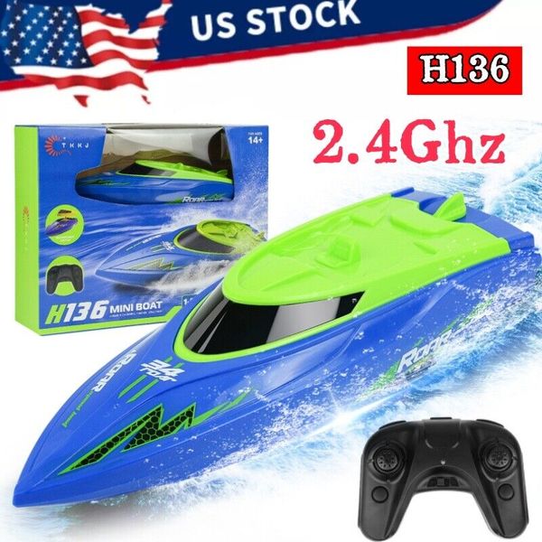 Cheerwing RC Boat 2.4Ghz 10KM/H High Speed Remote Control Boat Toy Gift for Kids