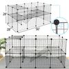 56 Inch 36 Panels Two-Storey Fence Kennel Dog Playpen Pet Play Pen Exercise Cage