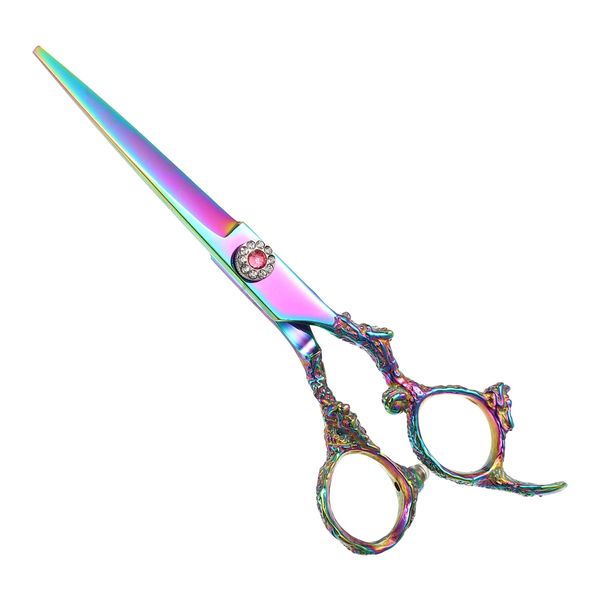 VOCOSTE Hair Scissors Hair Cutting Scissors Professional Barber Scissors Stainless Razor 17cm Multicolor